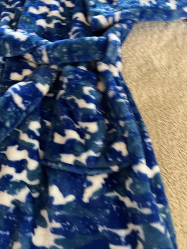 Vestido June Bloom Boys azul blanco camuflaje lana con capucha orejas de oso 10 - Imagen 7 de 9