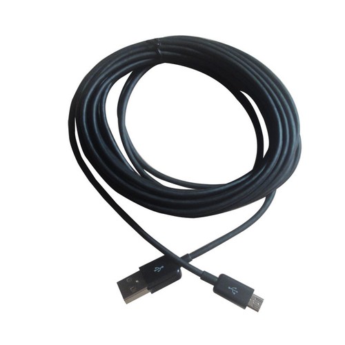 Black 5meter 16ft micro usb data charge cable good quality for android phones - Photo 2 sur 2