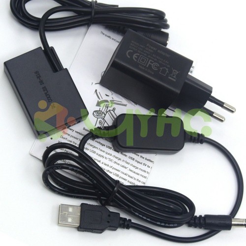 For Canon R50 750D QC 3.0 Quick Charger Power Cable+DR-E18 LP-E17 Dummy Battery - Picture 3 of 5