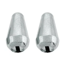 NEW - Switch Knob (2) For USA Fender Strat Switches - CHROME