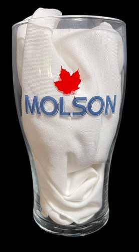 Vaso de cerveza estilo tulipán MOLSON CANADIENSE con logotipo de hoja de arce de LIBBEY (6 pulgadas) ¡NUEVO! - Imagen 6 de 7