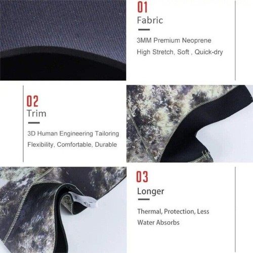 3-5mm Neopren Tauchmütze Neoprenanzug Thermo Kapuze Tauchermütze Camou Hoodies - Bild 8 von 15