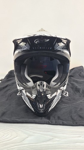 Fulmer AFX30 DOT Adult Size Small Silver & Black Dirt Bike Motorcycle Helmet... - Bild 3 von 10
