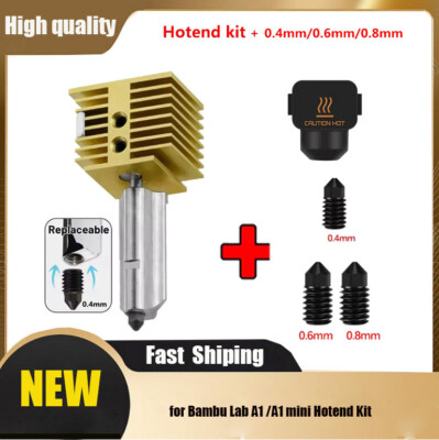 Hotend Kit for Bambu Lab A1/ A1 Mini Hot End Brass Heat Sink Hardened Nozzle SUK