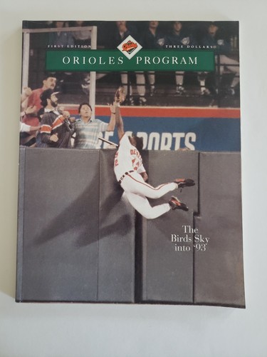 1992 1993 Baltimore Orioles Programa de Cuadros de Mando Rick Sutcliffe Cal Ripken Jr. - Imagen 2 de 10
