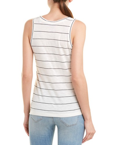 E022 NWT VINCE SKINNY STRIPE PIMA COTTON WOMEN TANK TOP SIZE XS, S, M, L $75 - Picture 3 of 4