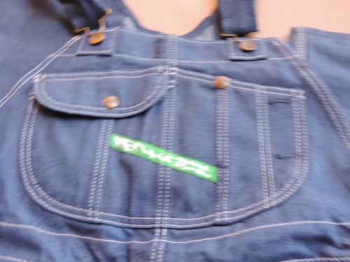 Key blue Jean overalls 36X29 Cut 19873 - Picture 2 of 5