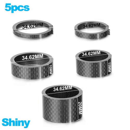 11Pcs/Set Carbon Fiber Headset Spacers Fork Stem Washer 1-1/8" Threadless Parts - Picture 15 of 18