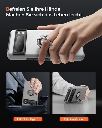 Coque pour Google Pixel 8 Pro Coque de Protection avec Anneau 360° Intégré Ho... - Photo 6 sur 7