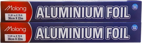 Heavy Duty Aluminum Foil 75ft for Cooking,Baking,BBQ (2 Pack)