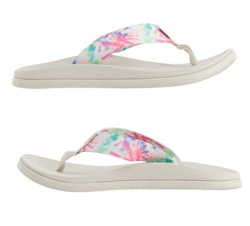Chaco Wmn Chillos Flip Flop Thong Slide Sandal, Lght Tie Dye/Beige, JCH108786, 9 - Picture 6 of 9