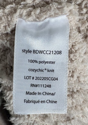 Barefoot Dreams Cozy Chic Tan Cardigan Swing Size XL Pockets Cozy - Picture 5 of 5