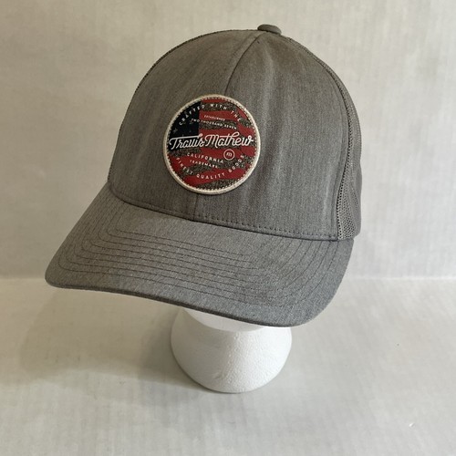 Travis Mathew Truckermütze Kappe grau Mesh verstellbar Druckknopflasche Herren " - Bild 1 von 7