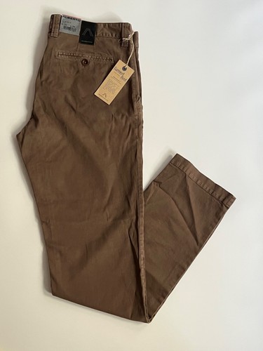 Alberto Herren Lou Regular Slim Fit Pima Baumwolle Hose 34/34 Neu mit Etikett