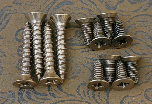 Pacchetti viti cerniera porta metallo ottone satinato #12 x 1-1/4" legno e #12-24 x 1/2" #2 ♜ - Foto 45 di 57