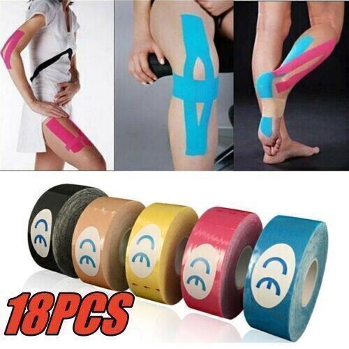 6x Athletic Elastic Physio Sports Kinesiology Rock Tape Muscle Bandage 5cmx5m AU - Picture 30 of 32