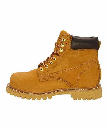 Herren Hellbraun Arbeitsstiefel 6" Einfache Zehe Nubukleder REDHAWK 0610 Größe 6-12 (D, M) - Bild 2 von 5