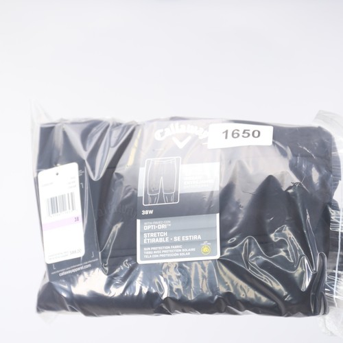 Pantalones Cortos de Golf Callaway Para Hombres Rendimiento Elastizados Negros Caviar Opti Dri UPF Talla Nuevos con Etiquetas - Imagen 21 de 21