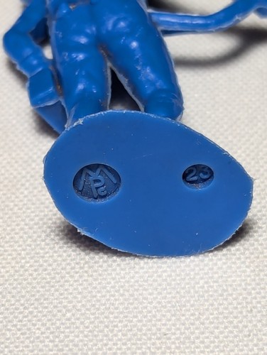 Figura de colección azul Marx/MPC astronauta hombre espacial ejército hombres c. 1960 1970 - Imagen 3 de 3