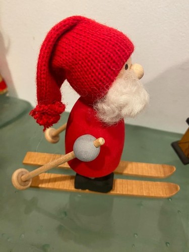 Tomte Sweden Ljungstrom Vintage Lot 3 Santa Wichtel Mini Weihnachtsdeko Ski, Schlitten Set - Bild 11 von 13