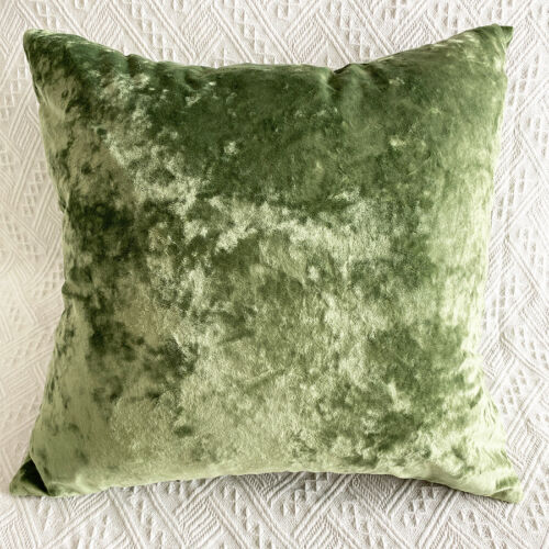 Mix & Match Fern Green Sage Green Crystal Velvet Faux Fur Cushion Cover - Picture 10 of 19