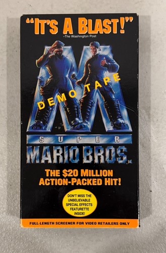 1993 SUPER MARIO BROS. MOVIE DEMO TAPE NINTENDO VHS SCREENER OOP