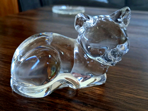 Princess House Crystal Glass Cat Paperweight Figurine 3.75 inch L - Picture 5 of 14