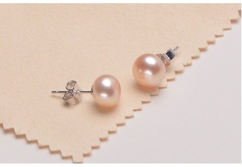 925 Sterling Silver Genuine Freshwater 3-12mm Pearl Stud Earrings Gift Love - Picture 23 of 74