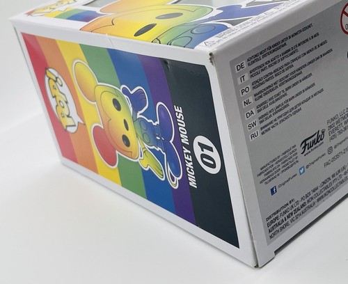 Funko Pop! Disney Pride 2021 Rainbow Mickey Mouse #01 Figure It Gets Better Proj - Picture 12 of 12