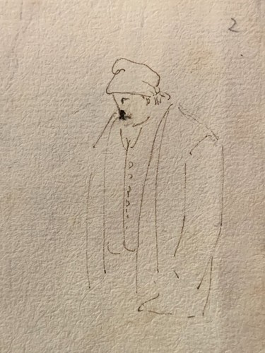 Dessin original anglais Old Master à l'encre de marins napolitains vers 1820 - Photo 3 sur 12