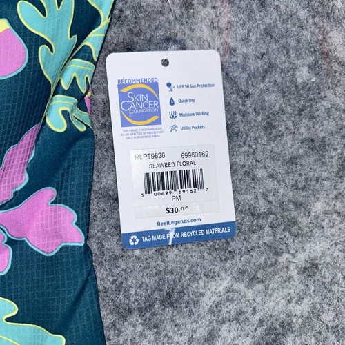 Reel Legends Mariner Damen PM grün Blumenmuster ärmellos Knopfleiste schnelltrocknend neu mit Etikett - Bild 4 von 8