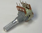 1pcs - ALPS 704F 250KMN Balance Dual Carbon Potentiometer knurled - JAPAN