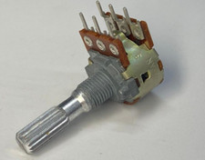 1pcs - ALPS 704F 250KMN Balance Dual Carbon Potentiometer knurled - JAPAN