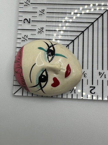 Vintage Karneval/New Orleans Magnet Maskerade Maske Design Oval - Bild 3 von 4