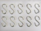 S Shaped Hooks for Hanging x10 (30MM x 3MM Zinc Plated Steel)