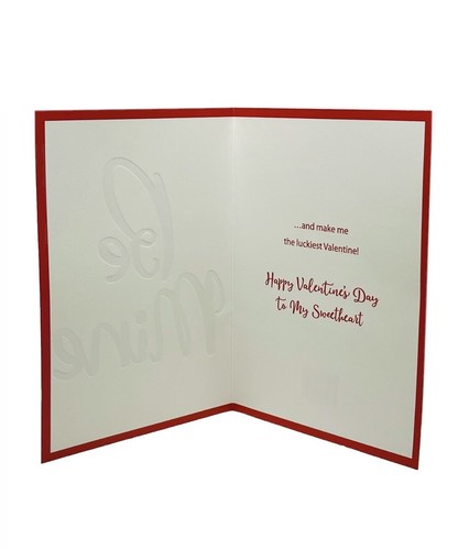 Valentines Day Card BE MINE XOXO Red Metallic Foil Special Thoughts Card NEW - Bild 3 von 13