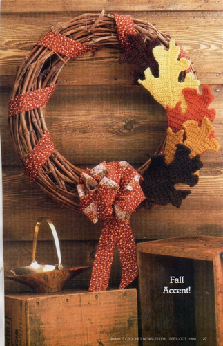LEAF WREATH CROCHET PATTERN
