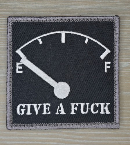 GIVE A FUCK MEDIDOR DE COMBUSTIBLE VACÍO MILITAR TÁCTICO GANCHO SWAT PARCHE MORAL - Imagen 2 de 2