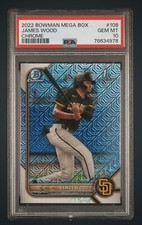 2022 1st Bowman Chrome Mojo Mega Box Rookie card PSA 10 RC BCP108 James Wood