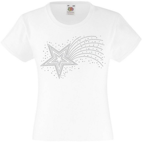Shooting Star Rhinestone / Diamanté Embellished T Shirt Gift  for Girls - Picture 13 of 13
