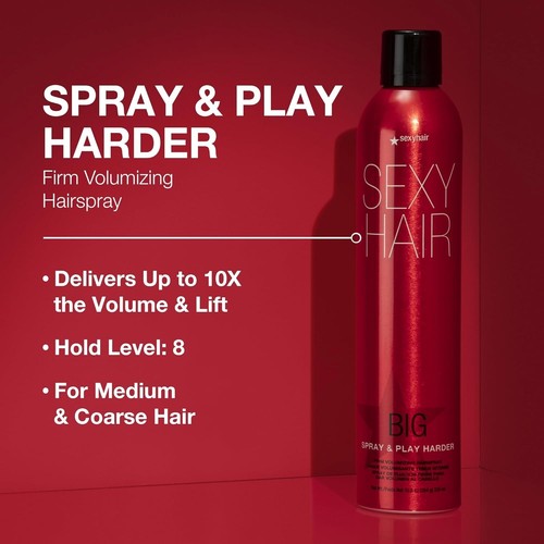 Big Spray & Play Harder Volumizing Hairspray - All Day Hold & Humidity Shield - Picture 4 of 8