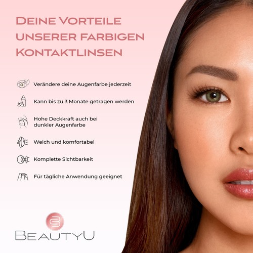 BeautyU® Natural Color Lenses (Weiche farbige Dreimonats-Kontaktlinsen) - Bild 34 von 79