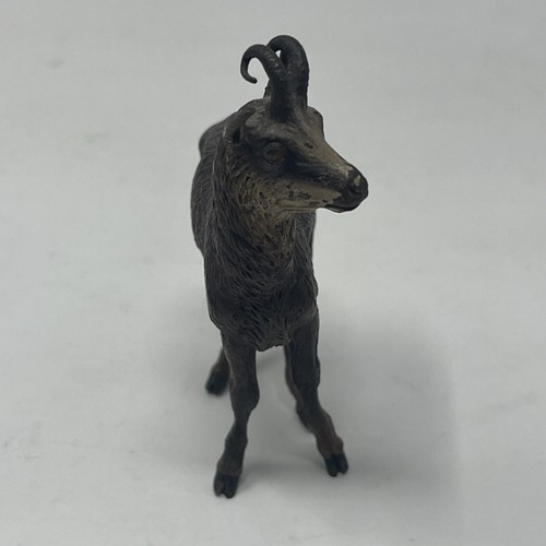 Antique Cold-Painted Bronze Figure of a Antelope Stag Chamois - Picture 7 of 13