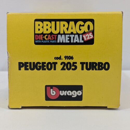 Bburago Peugeot 205 Turbo 1:25 Diecast Metal Model Rare Vintage Toy Car - Picture 6 of 16