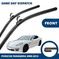 Front Windscreen 24" 21" Flat Aero Wiper Blades Pair for Porsche Panamera 09-12
