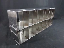 USA SCIENTIFIC Stainless Steel 12-Section Multi Well Plate Upright Freezer Rack