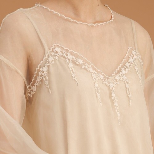 Mori Mädchen süß Lolita Netz langes Kleid Blumenstickerei Fee Prinzessin Mode - Bild 7 von 11