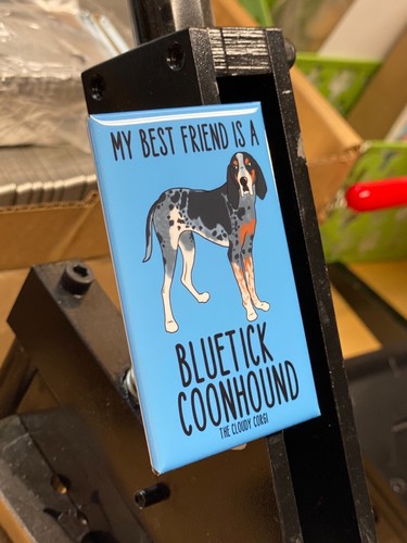 Bluetick Coonhound Dog Magnet Best Friend Cartoon Pet Art Gifts and Home Decor - Picture 12 of 12