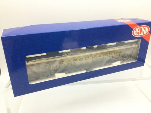 Heljan 5029 OO Gauge Cargowaggon IWB Bogie Van Silver/Blue Weathered - Picture 2 of 2