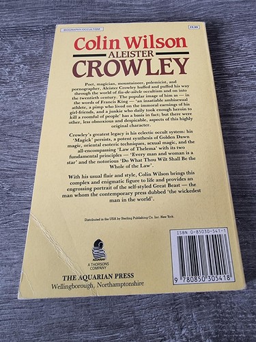 Aleister Crowley The Nature of the Beast by Colin WIlson 1987 1st Ed Paperback. - Picture 3 of 6